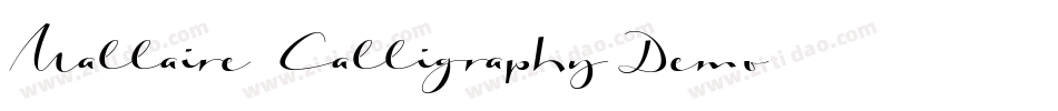 Mallaire Calligraphy Demo字体转换